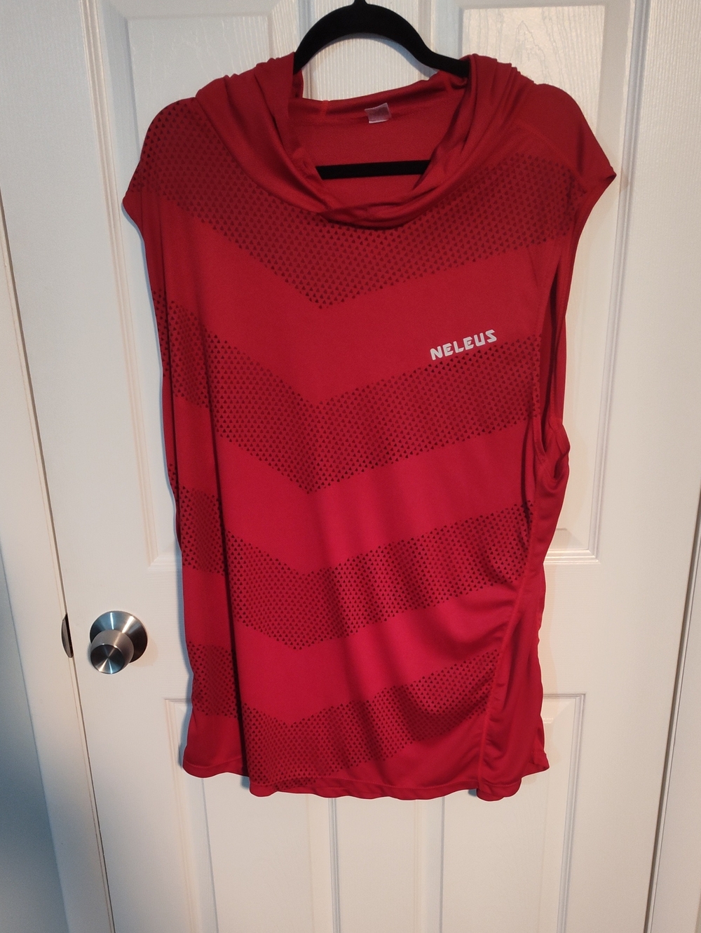 Men's Red Hooded Sleeveless Tank Top